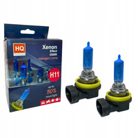 Żarówki H11 12V 55W Xenon effect HQ-1107 automotive 5500k Super Zimne Białe 2 szt