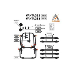 Aguri Vantage 2 Bagażnik rowerowy na klapę 2 rowery