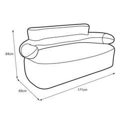 Sofa dmuchana krzesło turystyczne z oparciem Yolco GS2P 