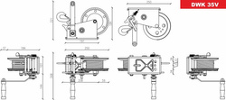 Dragon Winch DWK 35 V linowa wyciągarka ręczna korbowa