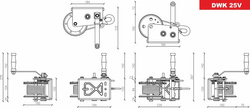 Wyciągarka ręczna korbowa Dragon Winch DWK 25 V linowa