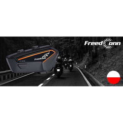 Interkom motocyklowy Freedconn F1 V2 EU Bluetooth 5.2 Hi-Fi 48h Wodoodporny PL