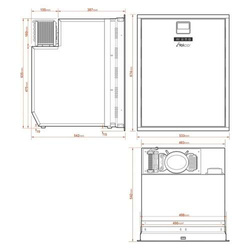 Lodówka kompresorowa do zabudowy Yolco QL90 BLACK 85L 12/24V 240V