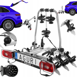 Aguri Cruiser 3 Silver Bagażnik rowerowy na hak do przewozu 3 rowerów 13PIN