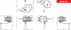 Wyciągarka ręczna korbowa Dragon Winch DWK 16 linowa