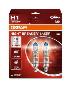 Żarówki Osram h1 12v 55w night breaker® laser +150% 64150nl-hcb