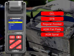 Tester Baterii Akumulatorów 6V 12V 24V z drukarką Konnwei KW720