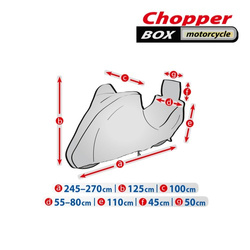 Wodoodporny pokrowiec na motocykl chopper BOX