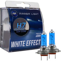 ŻARÓWKI H7 12V 55W WHITE EFFECT SUPER ŚNIEŻNE BIAŁE ŚWIATŁO XENON 2 SZTUKI