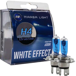 Żarówki h4 12v 60/55w marba light white effect w5w 2 sztuki komplet