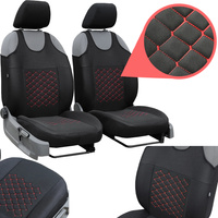 Koszulki pikowane pokrowce samochodowe na siedzenia Pok-Ter Motive Czerwone