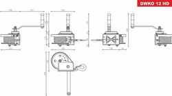 Dragon Winch DWK-O 1200 HD linowa wyciągarka ręczna korbowa