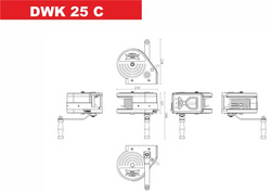 Dragon Winch DWK 25 C linowa z obudową wyciągarka ręczna korbowa