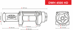 Dragon Winch DWH 4500 HD Wyciągarka elektryczna z liną stalową