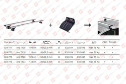 Bagażnik na dach Cruz AIRO T108 Seat Ibiza IV 2001-2008 r.