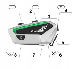 2x Interkom motocyklowy Freedconn FX Silver