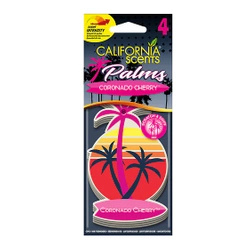 4x California Car Scents Zapach samochodowy zawieszka Palm Coronado Cherry