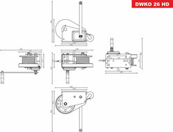 Dragon Winch DWK-O 2600 HD Wyciągarka linowa samochodowa ręczna korbowa