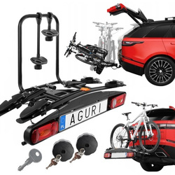 Aguri Active Bike 2 Black + Box na hak + 4 sztuki toreb do boxu