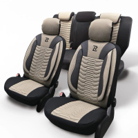 Pokrowce samochodowe Paris skórzane ergonomiczne komplet Beżowe