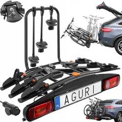 Aguri Active Bike 3 Black Bagażnik rowerowy na hak + box na hak