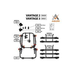 Aguri Vantage 2 Bagażnik rowerowy na klapę 2 rowery