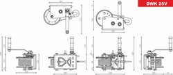 Dragon Winch DWK 25 V pasowa wyciągarka ręczna korbowa