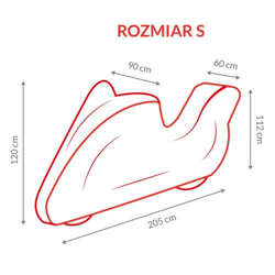 Plandeka Pokrowiec na motocykl + kufer PROTECTOR S