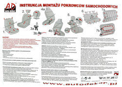 Pokrowce samochodowe miarowe ELEGANCE POPIEL 2 Volkswagen Passat B5, B5 FL Sedan 1996-2005