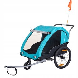 Przyczepka rowerowa do przewozu 2 dzieci Profex Komfort + opaska na ramię LED